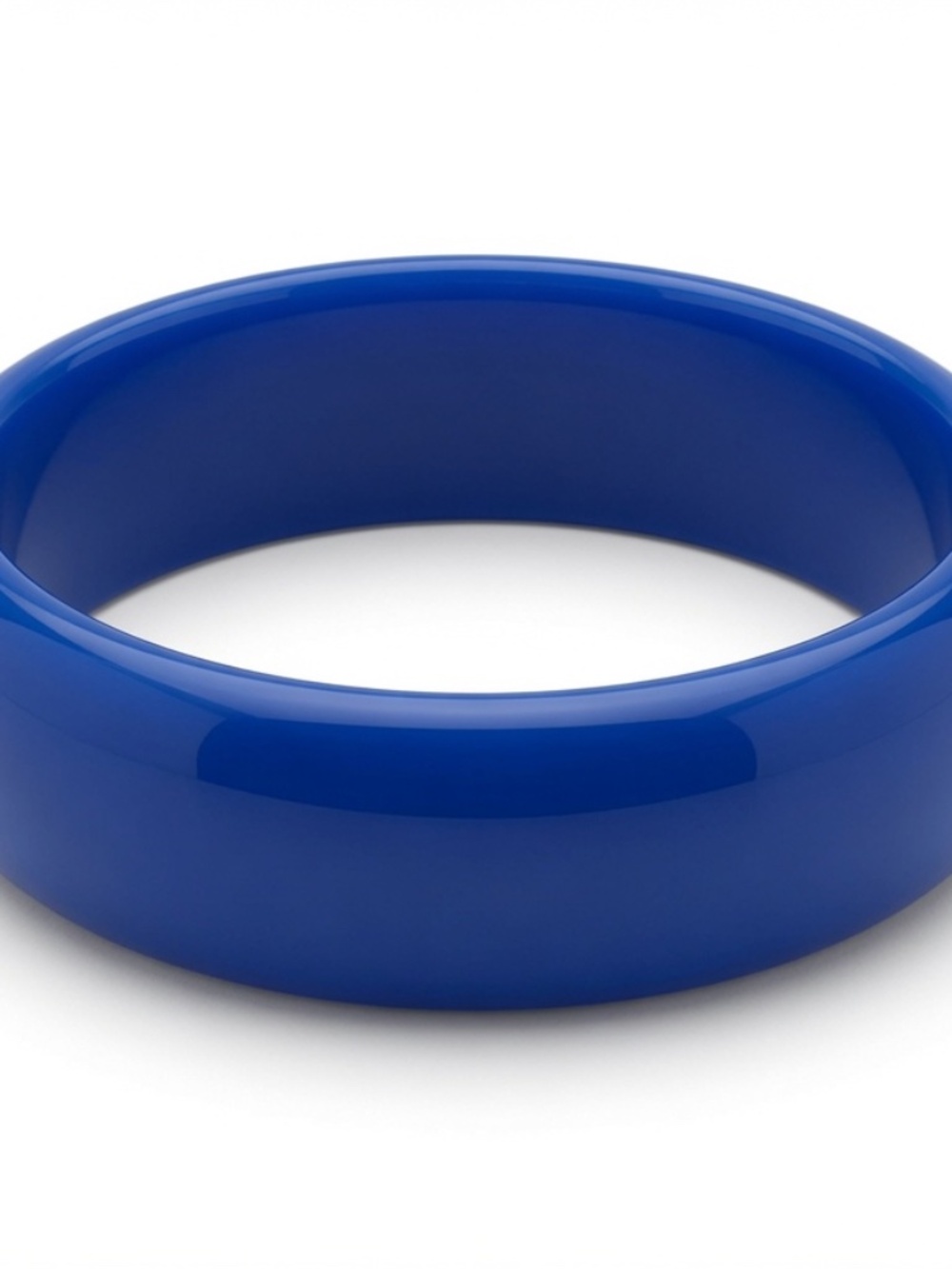 Royal Blue Resin Statement Bangle – 65mm